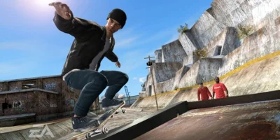 a man skating doing a nose manual