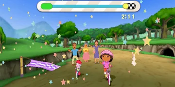 The player, finishing a running race