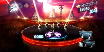 A 5-strong group performance against a native indian backdrop