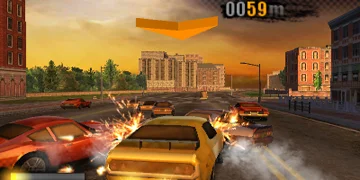 A screenshot of gameplay during a race