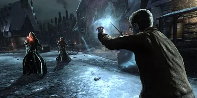 Harry Battles against two evil wizards