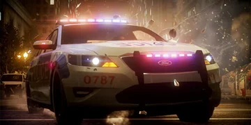 A very beefy police cruiser