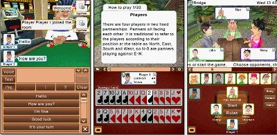 three different card games