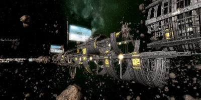 side view of space station