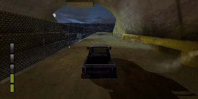 Driving through a tunnel