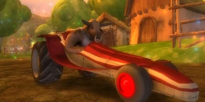 bull in a race car
