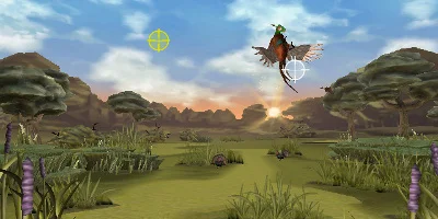 shooting a bird on target