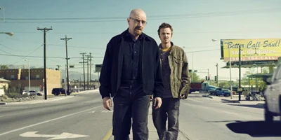 Walter and Jesse Walking Down the Road