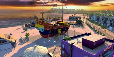 pirate ship on beach