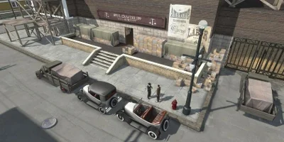 gangsters in a car park