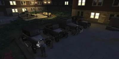 gangsters breaking into a car