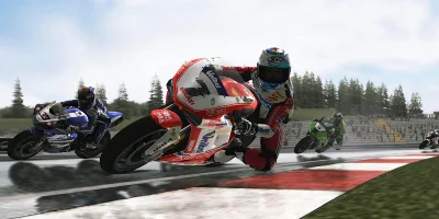 3 Riders leaning into a corner together