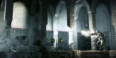 man shooting down srteet