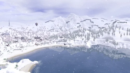 Snow in a mountain