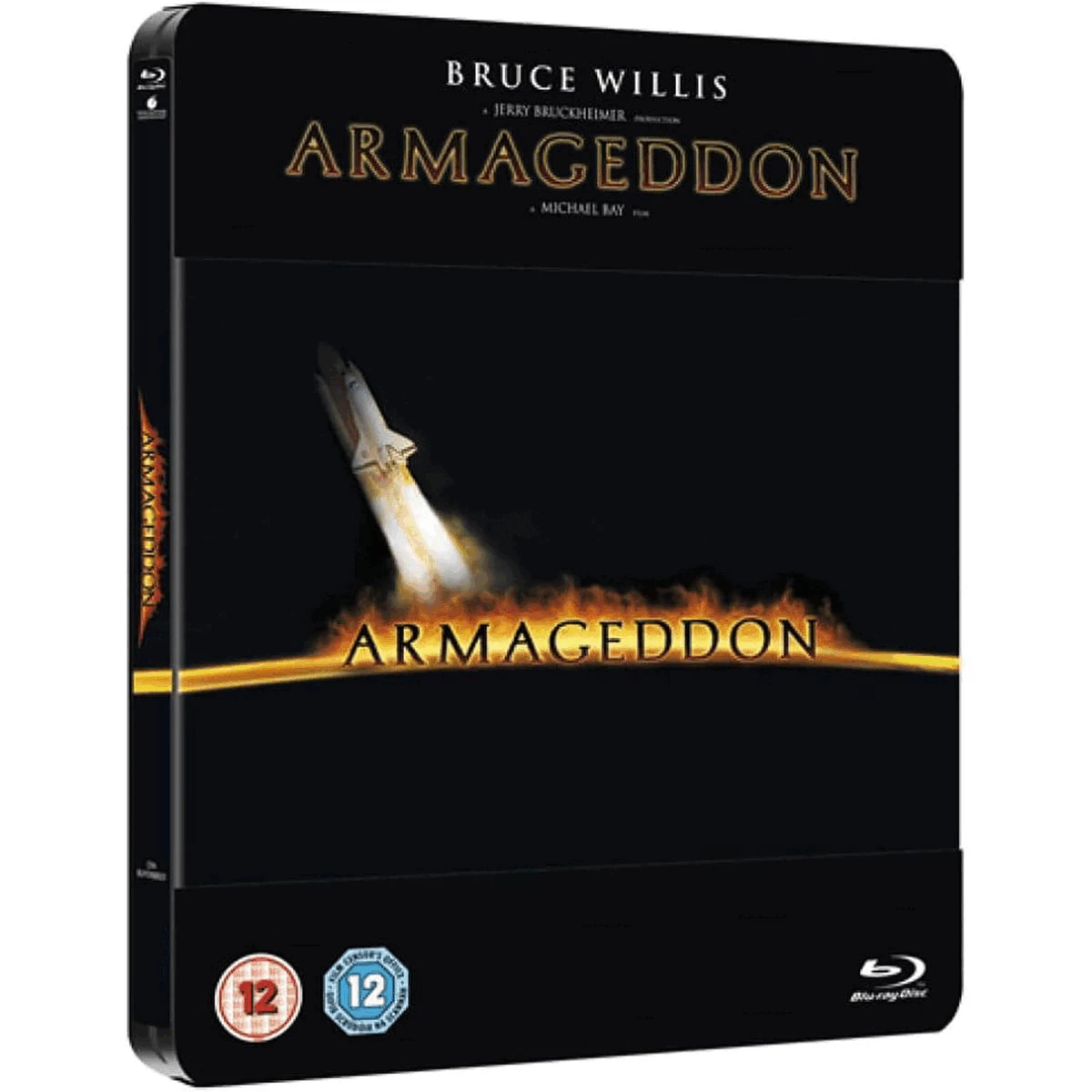 Gif showing multiple images of the steelbook in a continuous loop