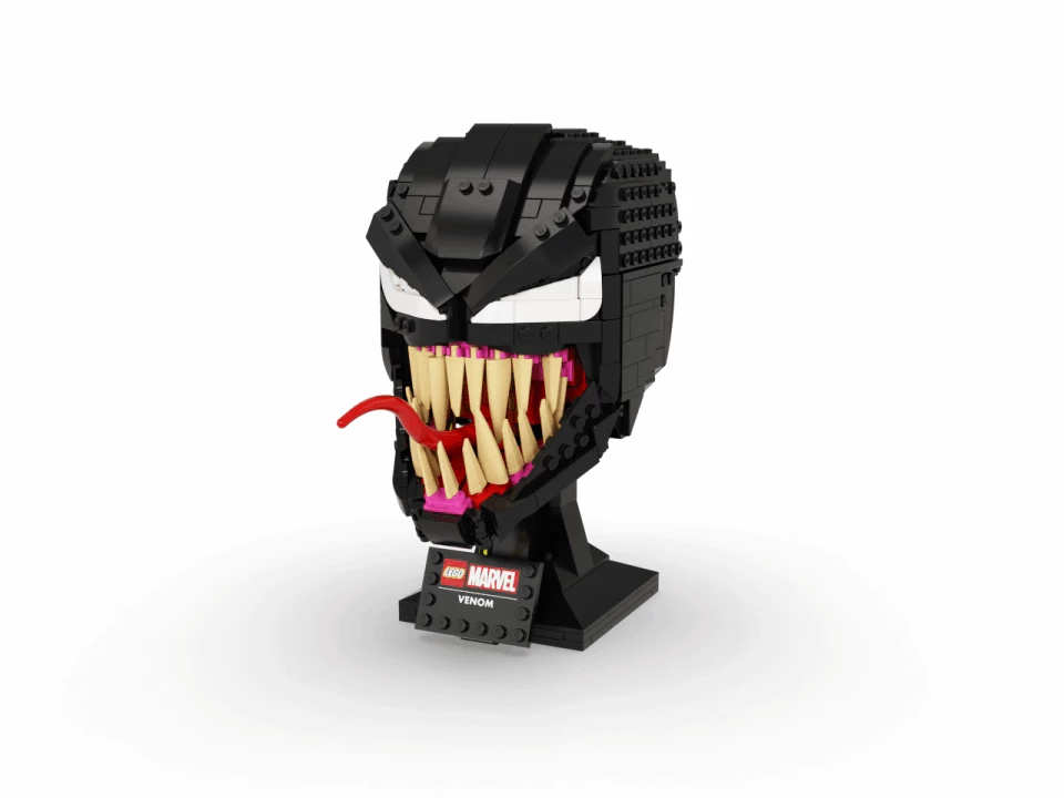 Gif showing the Venom head rotating 360 degrees