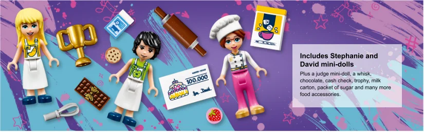 Close up of Baker Minifigures