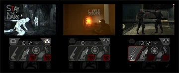 Three small screenshots that give examples of gameplay