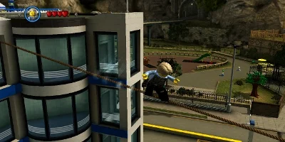 man on zip wire
