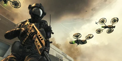 ops guy with drones above