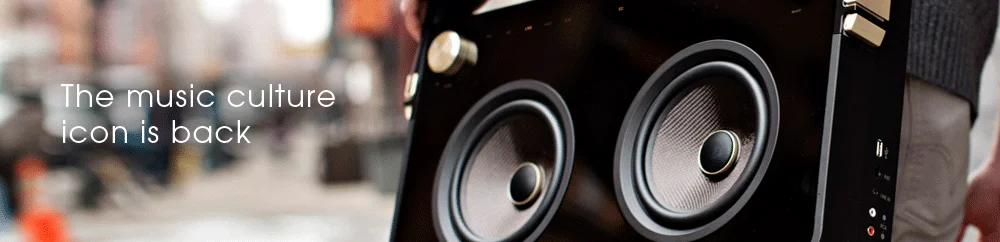 TDK 2 Speaker Boombox. The icon of music is back. TDK 2 Speaker Boombox. The icon of music is back.