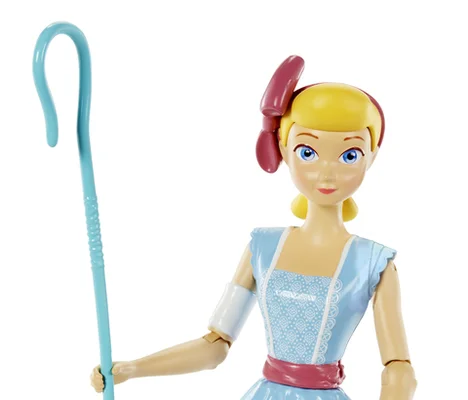 close up of bo peep holding a stick