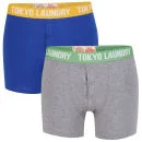 Tokyo Laundry Men's Izumo 2-Pack Boxers - True Blue/Grey