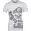 Joystick Junkies Men's Skeleton Mario T-Shirt - White