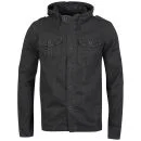 Brave Soul Men's Constructed Cotton Twill Hooded Jacket - Charcoal