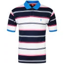 Fenchurch men's Tilt Polo Shirt - White Stripe