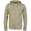 Brave Soul Men's Constructed Cotton Twill Hooded Jacket - Stone