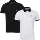 Ringspun Men's Mauler 2 - Pack Polos - White & Black - S - White & Black Image 1