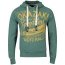Tokyo Laundry Men's Willard Print Hooded Sweatshirt - Mallard Green Marl