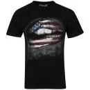 Cinch Men's Lips Photo Print T-Shirt - Faded Black