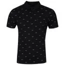 Atticus Men's Flock Polo Shirt - Black