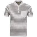 Boxfresh Men's Kacia2 Yarn Dyed Stripe Summer Polo - White