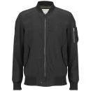 Brave Soul Men's Flyer Bomber Jacket - Black