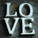 Nkuku Distressed Mango Wood Letters - Distressed White - A (15cm) Image 1
