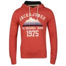 Jack & Jones Men's Mountain Hooded Sweatshirt - Red