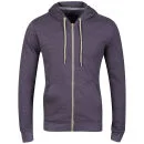 Brave Soul Men's Adriane Hooded Zip Through Sweatshirt - Purple