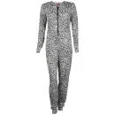 Influence Women's Leopard Print Onesie - Black & White