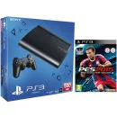 PS3: New Sony PlayStation 3 Slim Console (500 GB) with PES 2015: Pro Evolution Soccer Image 1