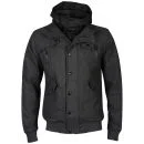 Brave Soul Men's Syndromewool Hooded Jacket - Charcoal