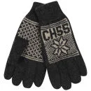 Crosshatch Men's Northstar Knitted Gloves - Black/Ecru