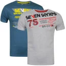 Seven Series Men's Mazza and Lukey 2-Pack T-Shirts - Grey/Blue
