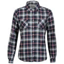Brave Soul Women's Judy Check Shirt - Grey/Blue/Ecru