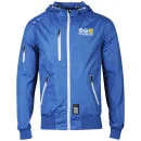 Crosshatch Men's Gable Hooded Zip Through Windbreaker Jacket - Royal Blue