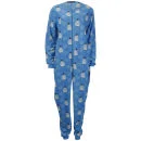 Tom Franks Women's Micro Fleece Printed Onesie - Penguin Blue