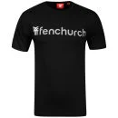 Fenchurch men's Jersey Word T-Shirt - Black/White/Paloma Grey