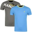 Kangol Men's Cappello and Botch 2 Pack T-shirts - Charcoal/Blue